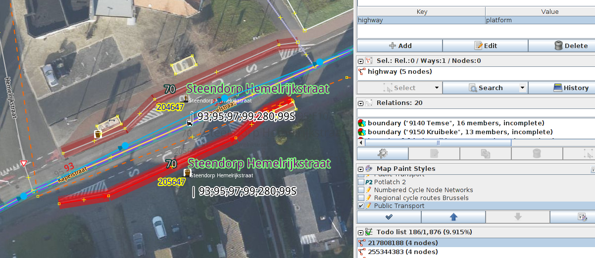 Adding highway=platform ways, since there are actual platforms