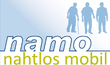 Logo: namo - nahtlos mobil