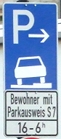 Anwohnerparkplatz mit Zeitbeschränkung