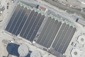 Rectangular clarifiers at a Sewage treatment plant Sewage treatment plant, Vienna, Austria