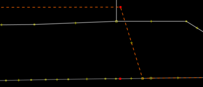 OSM and shapefile boundary nodes selected