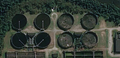 Clarifiers at the ETE Alegria ETE Alegria treatment plant, Rio de Janeiro, Brazil