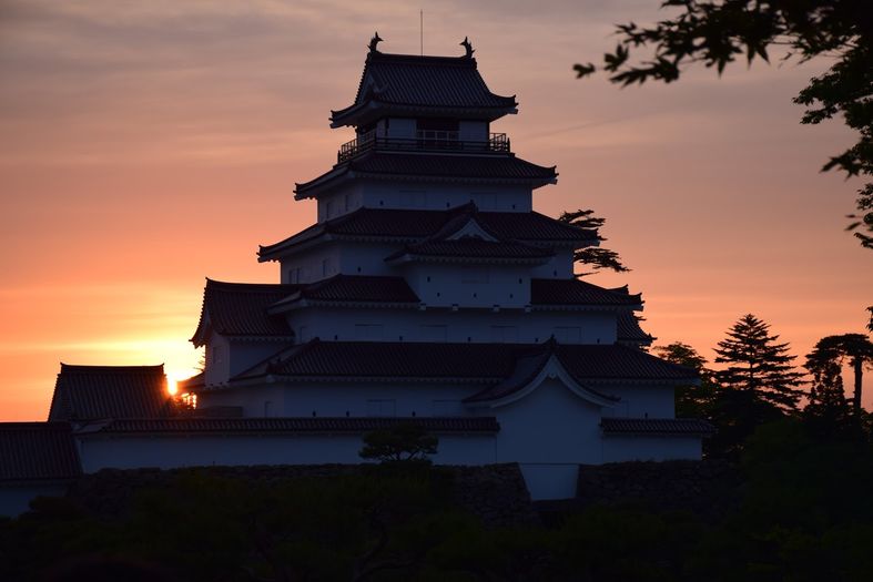 Tenshu of the Tsuruga Castle (Tsuruga-jō) in Aizu-Wakamatsu