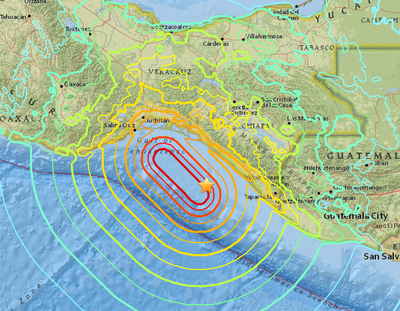 8 September 2017 magnitude 8.1 earthquake off the southern coast of Mexico.