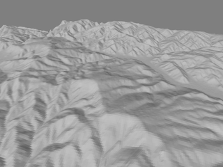 First attempt of SRTM height data rendering