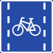 Cycle lane sign