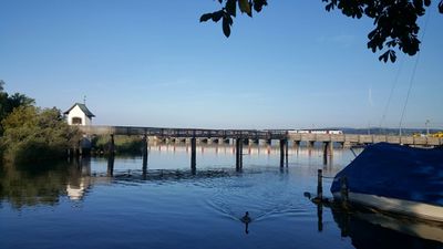 Wooden bridge seen from the HSR campus