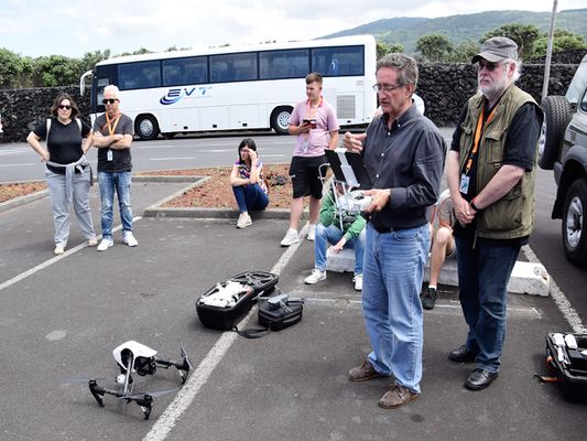 Preparations for the launch of DJI Inspire 1