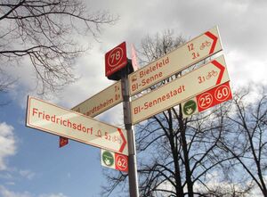 Guidepost in the NRW cycling network