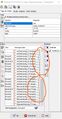 Screenshot JOSM multiple cycle route splits