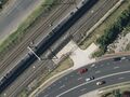 Aerial view of a hirail_access point for maintenance vehicles