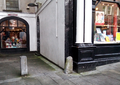 Guard stone (right) at the entrance to Pudding Lane, Kilkenny