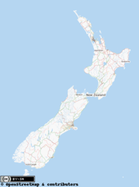 Map of New Zealand