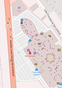 Vialidad del estacionamiento del Sambil Margarita.