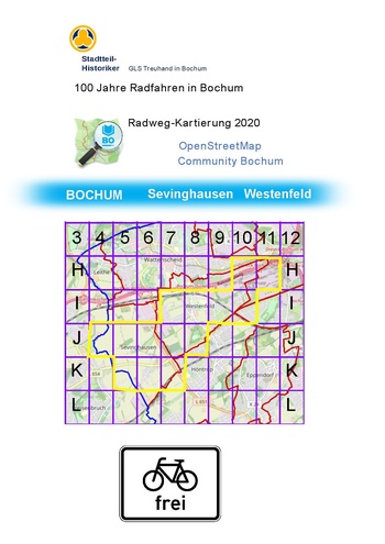 Auszug Atlas Bochum Sevinghausen, Westenfeld