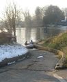 Small slipway into a river