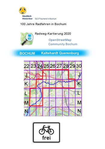 Auszug Atlas Bochum Kaltehardt, Querenburg