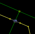 Correct: Gate as node on intersection between footway and gate way.