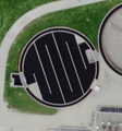 Circular baffled tank at the Greater Mentor Wastewater Treatment Plant Greater Mentor Wastewater Treatment Plant, Ohio, USA