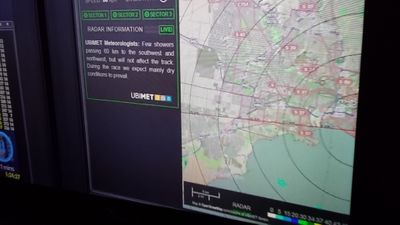 F1 weather radar with an OSM map as basemap